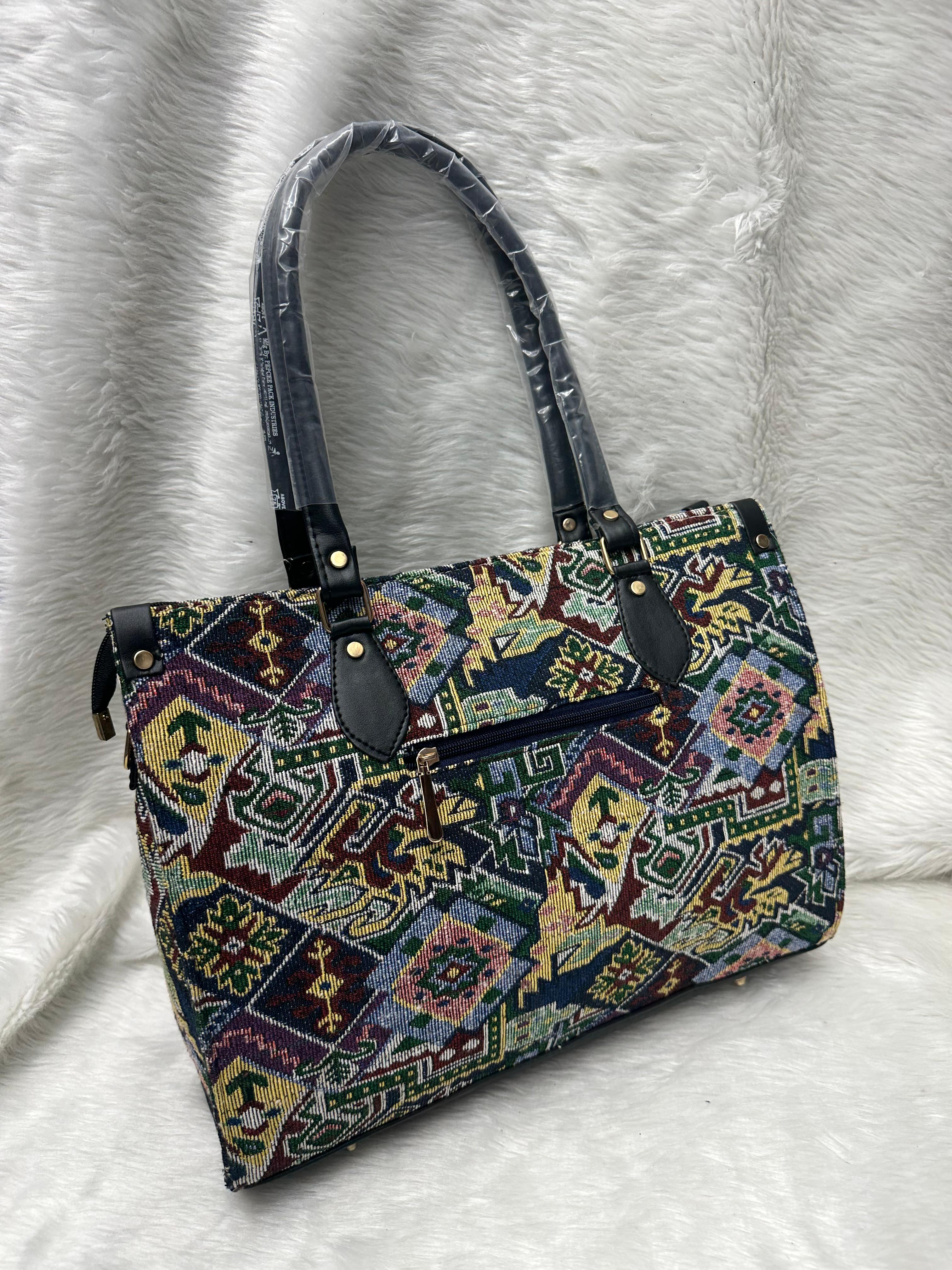 Artistry in Motion: Oversized Ikkat Tote Bag